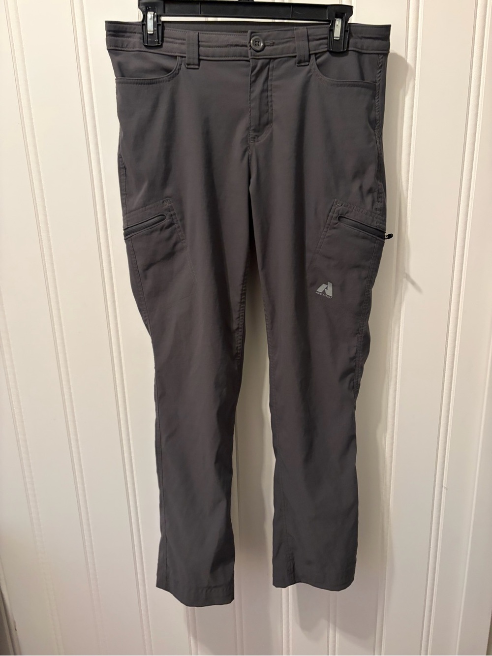 Eddie Bauer First Ascent Guide Pro Pants Gray Size 8 Stretch Hiking Cargo